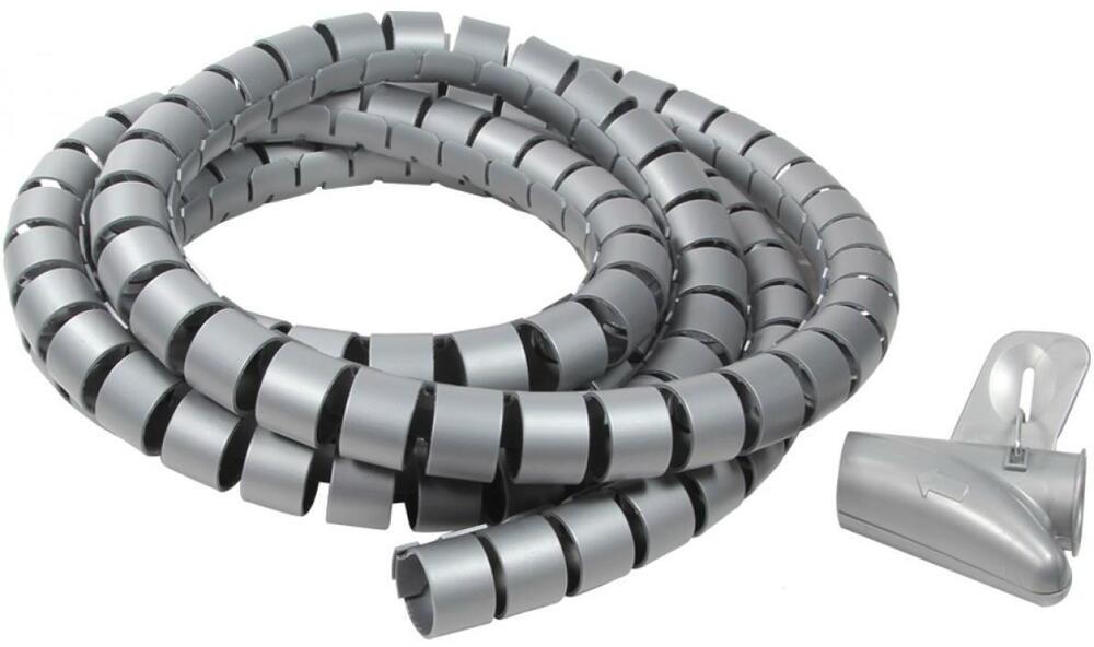 Opaska spiralna LogiLink, 2.5m x 25mm, srebrny