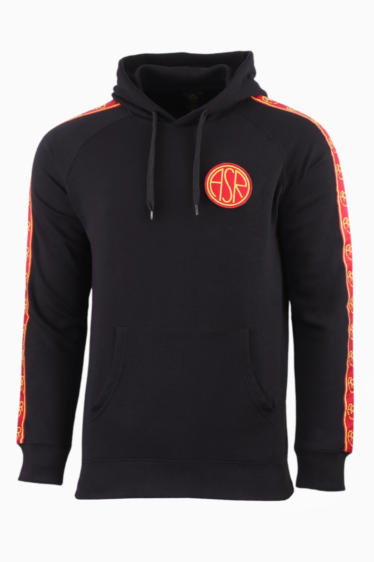Bluza z kapturem Retro COPA AS Roma Black Taper - Czarny