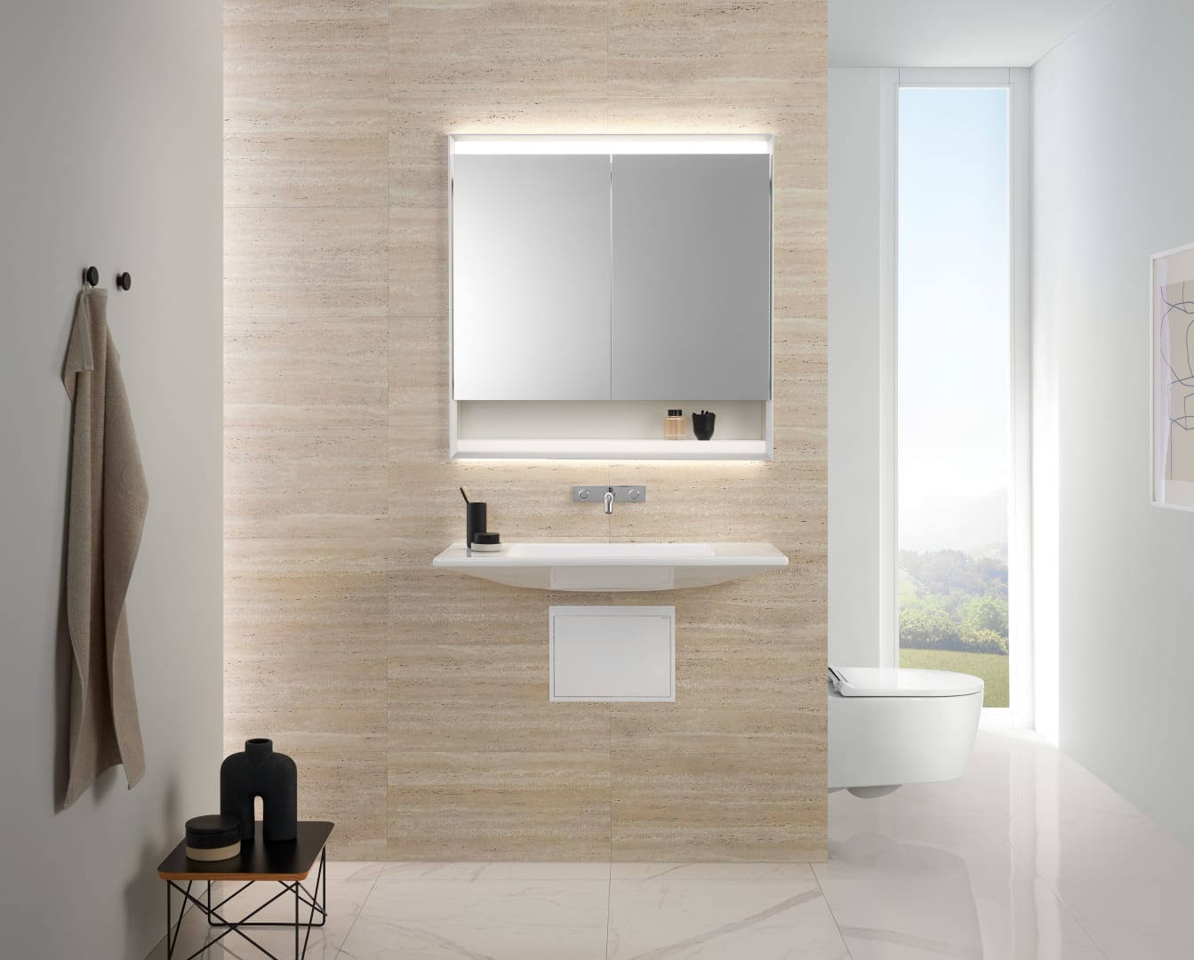 Geberit One miska WC wisząca bez kołnierza spłukiwanie wirowe z deską wolnoopadającą biały 500.201.01.1 - Wysyłka w 24h