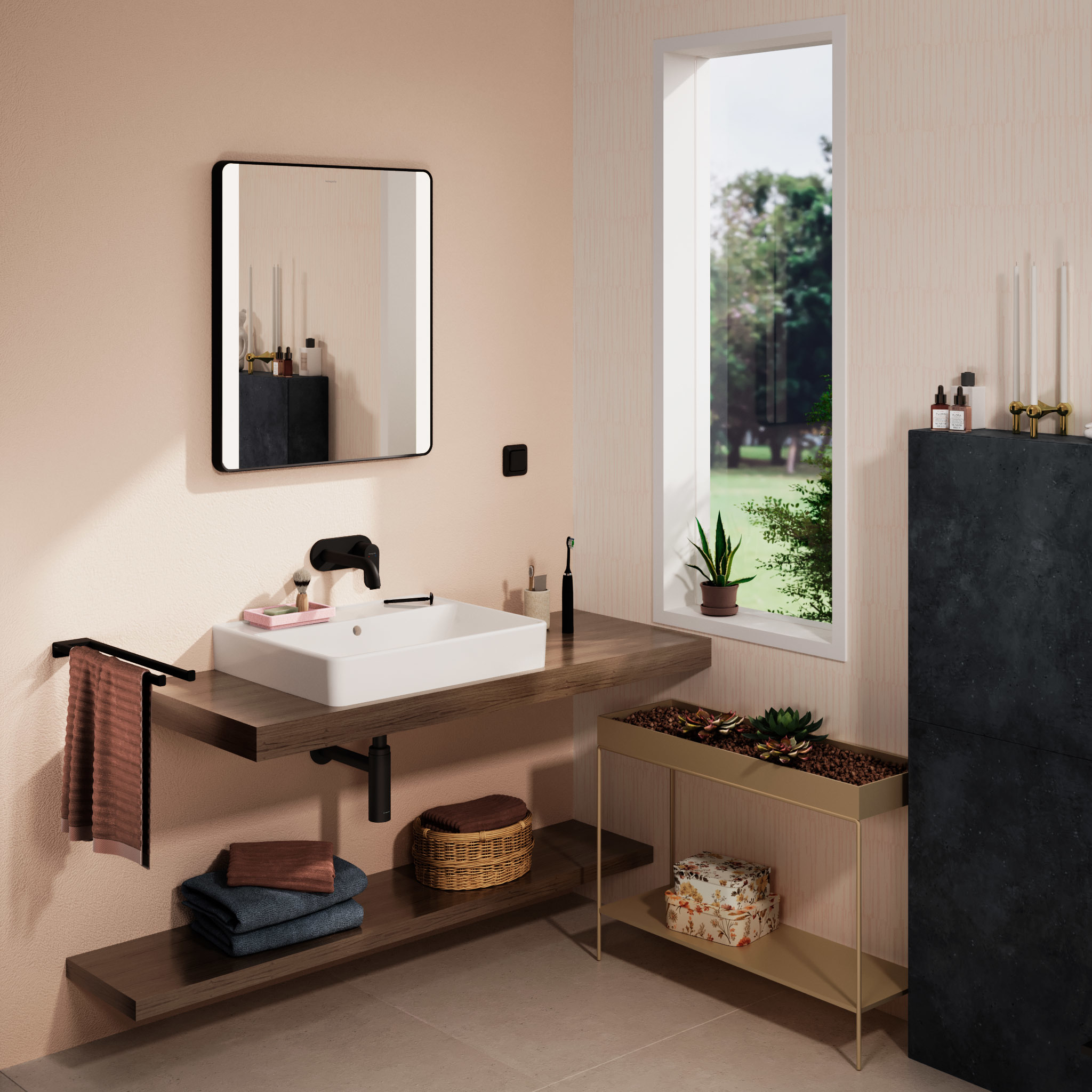 Hansgrohe Xanuia Q umywalka 60x48 cm prostokątna ścienna-nablatowa biała 60244450 - Wysyłka w 24h