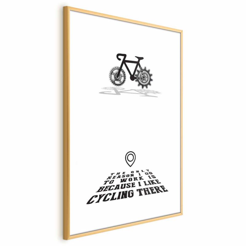 Plakat Artgeist Cycling 60x90 cm z ramą złotą 1 szt