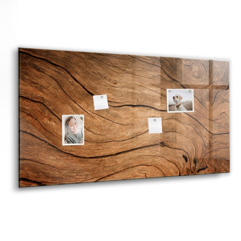Szklana tablica magnetyczna z białym markerem Wallfluent 120x60 cm Stare drewno 1 szt.