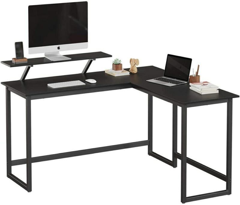 Biurko Narożne SONGMICS Czarne 140x130x76 cm 1 szt.