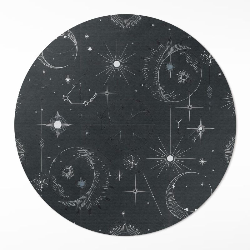 Okrągły Dywan Winylowy Wallfluent fi100 cm Kosmos i astrologia 1 szt.