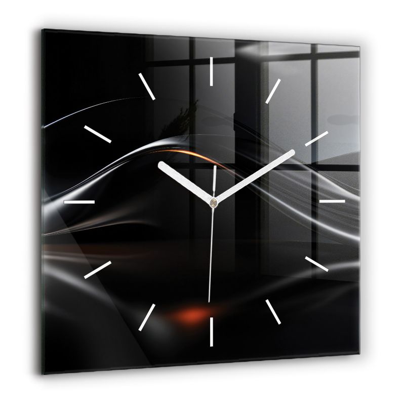 Zegar szklany białe wskazówki Wallfluent 60x60 cm Abstrakcja 1 szt.