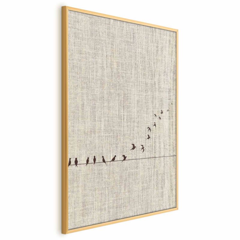 Plakat Artgeist Nauka latania 40x60 cm z ramą złotą 1 szt