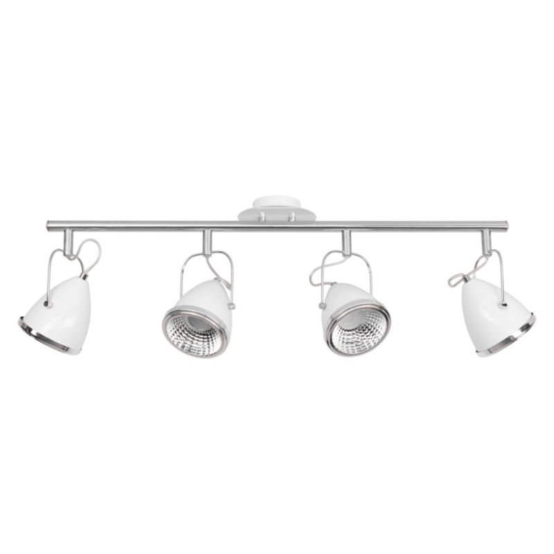 Lampa Sufitowa SPOT Light 4xGU10 LED 6W Kompozycja Chromu i Bieli w Minimalistycznym Stylu, 1szt.