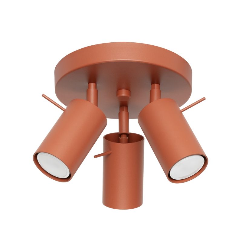 Plafon Sollux Lighting RING 3P ochra czerwona 1 szt.