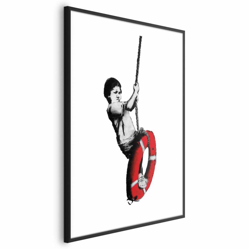 Plakat Artgeist Banksy: Chłopiec 21x30 cm z ramą czarną 1 szt