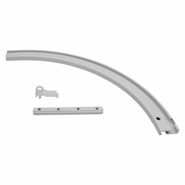 Łuk do szyny aluminiowej biały prawy