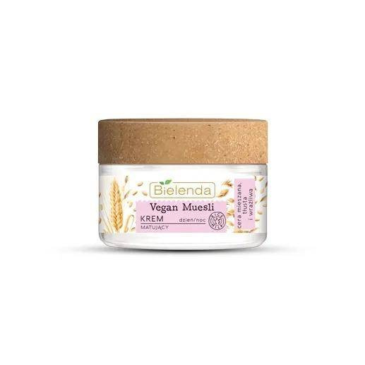 Bielenda Vegan Muesli Krem matujący owies + pszenica + mleczko ryżowe