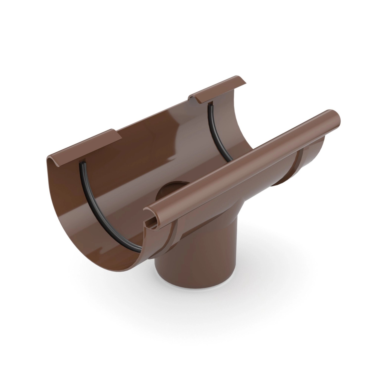 Bryza Lej spustowy 125 mm/90mm PVC brąz