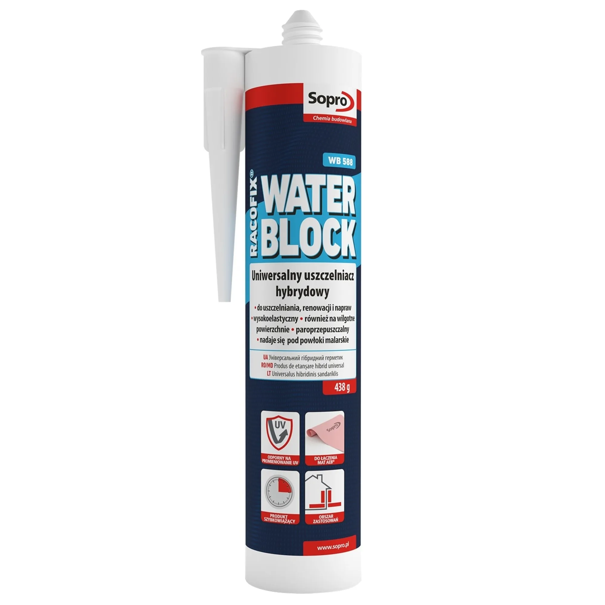 Uszczelniacz Uniwersalny Dekarski Sopro Racofix WB 588 290 ml Water Blocker