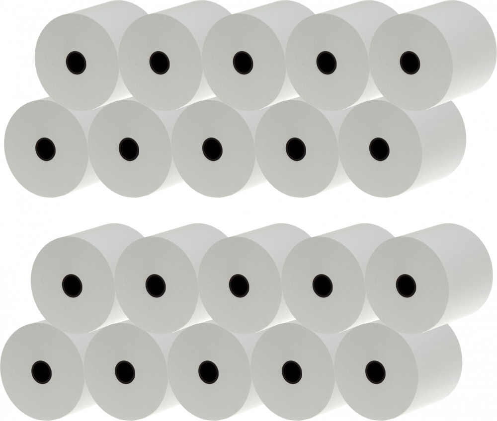 2x Rolka termiczna Papirus II, 57mm x 20m, 48-55g/m2, BPA Free, 10 sztuk
