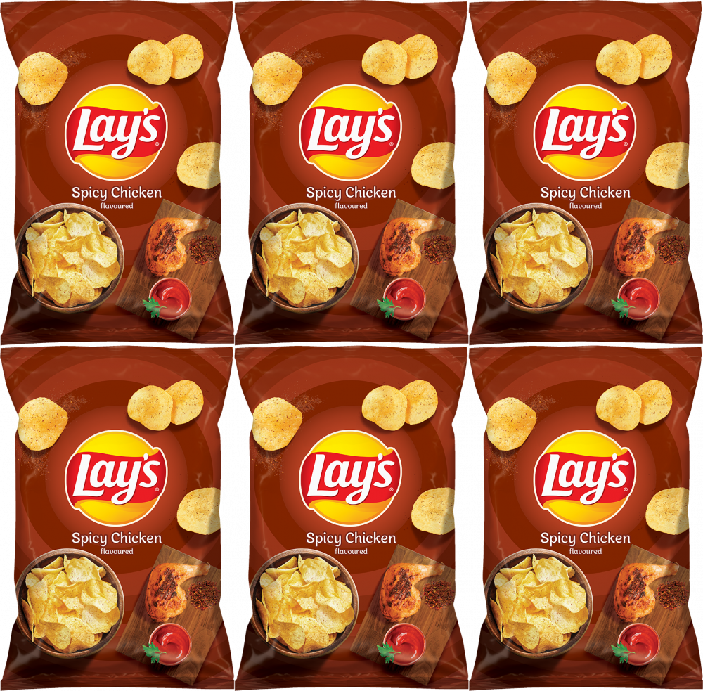 6x Chipsy Lay's Spicy Chicken, pikantny kurczak, 130g