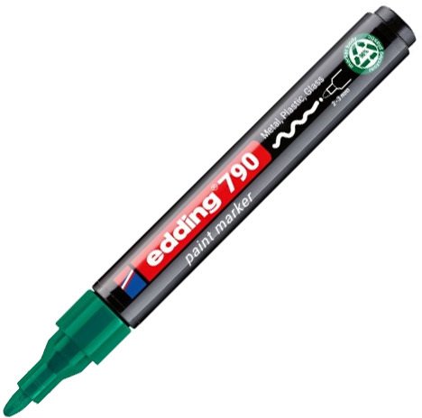 Marker olejowy edding e-790 PCR, okrągła, 2-3 mm, zielony