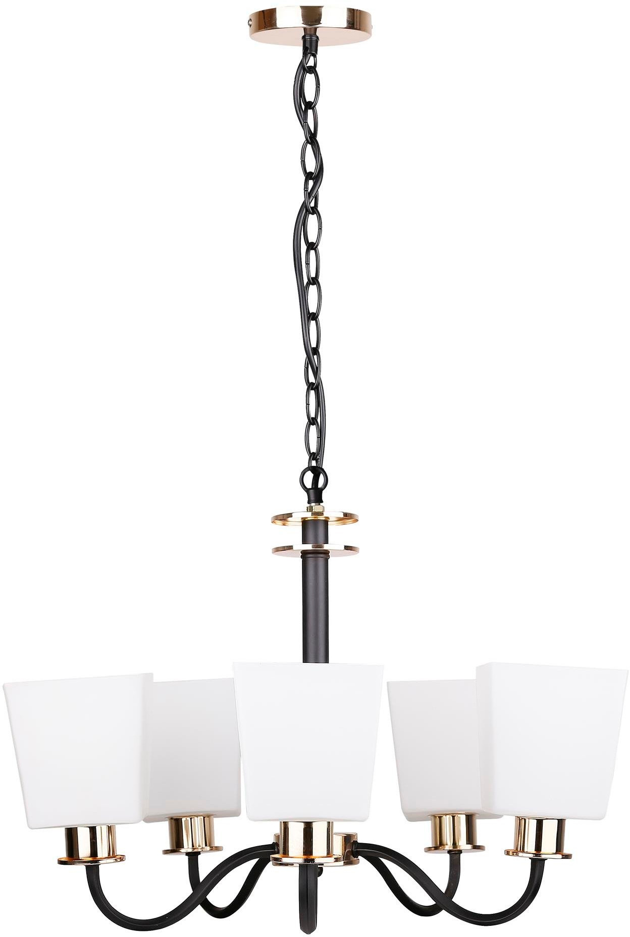 Candellux Schubert lampa wisząca 5x60W czarny/złoty 35-74249