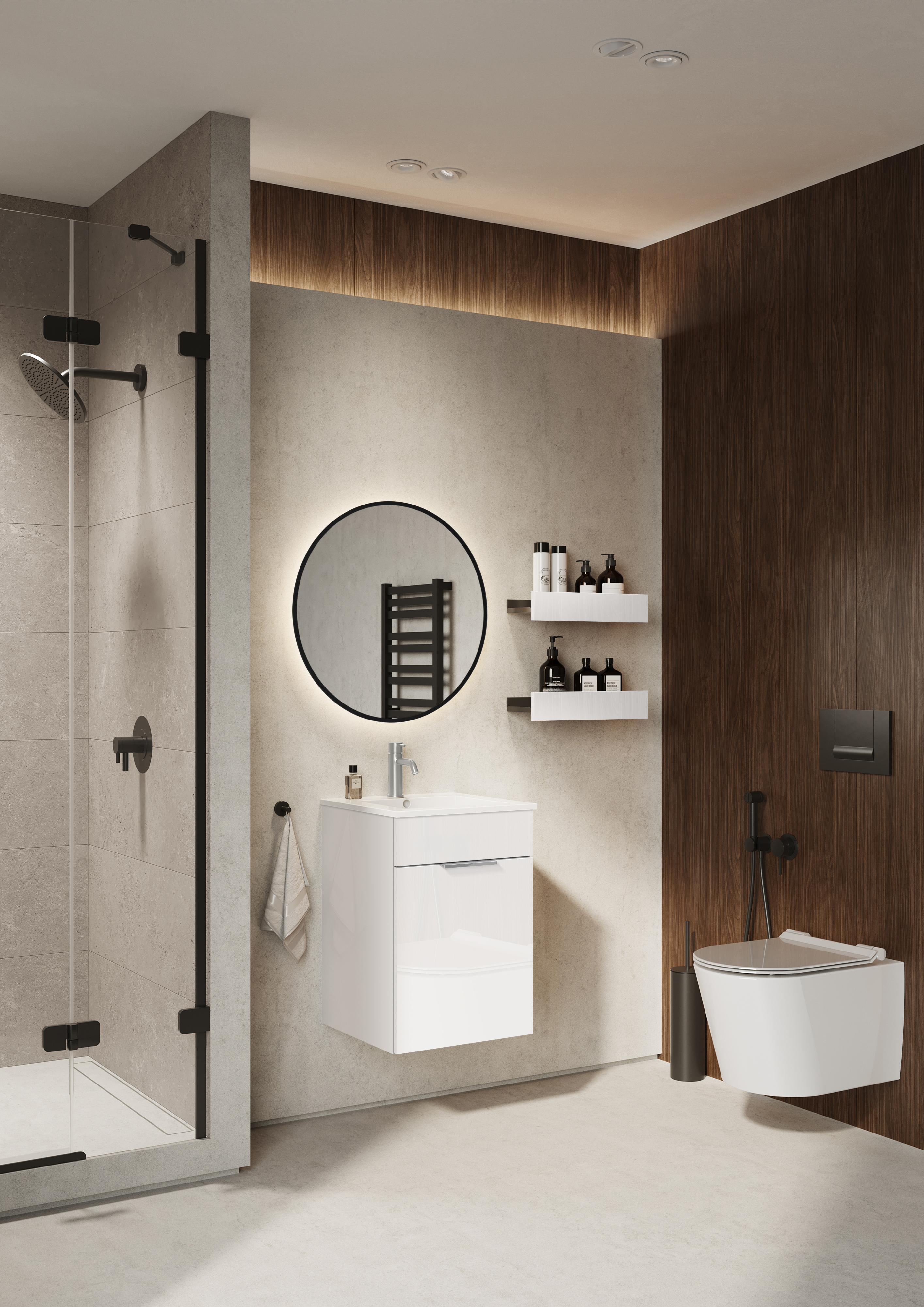 Elita For All półka 40 cm white matt-czarna RE130400065290 - Wysyłka w 24h
