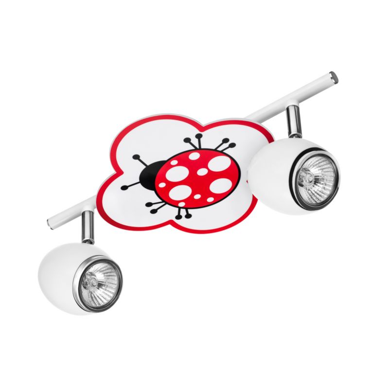Lampa Sufitowa SPOT Light 2xGU10 Max.50W Biały z Wielokolorowym Wzorem w Biedronki, Polski Producent, 1 szt.