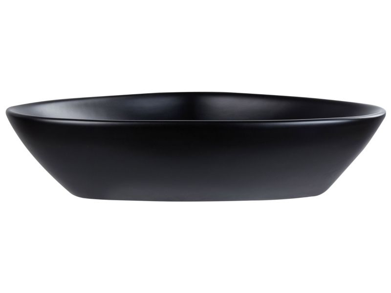 Umywalka nablatowa ceramiczna 60 x 39 cm czarna Tirig 1 szt.