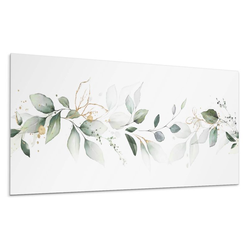 Panel samoprzylepny Wallfluent 100x50 cm Zielone akcenty i delikatne wzory 1 szt.
