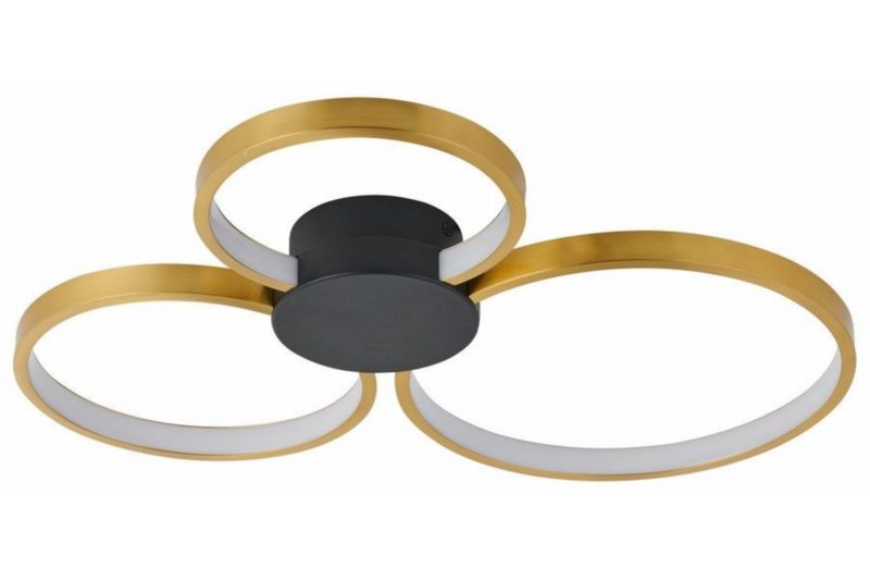 Lampa sufitowa wisząca Reality Condida 3485 złoto-czarna-biała ring wbudowany LED 24W 1 szt.