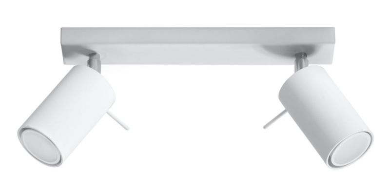 Spot Sollux Lighting Ring biały chromowany 2 x GU10 x 40W IP20 wym: 30 x 8 cm - 1 szt.