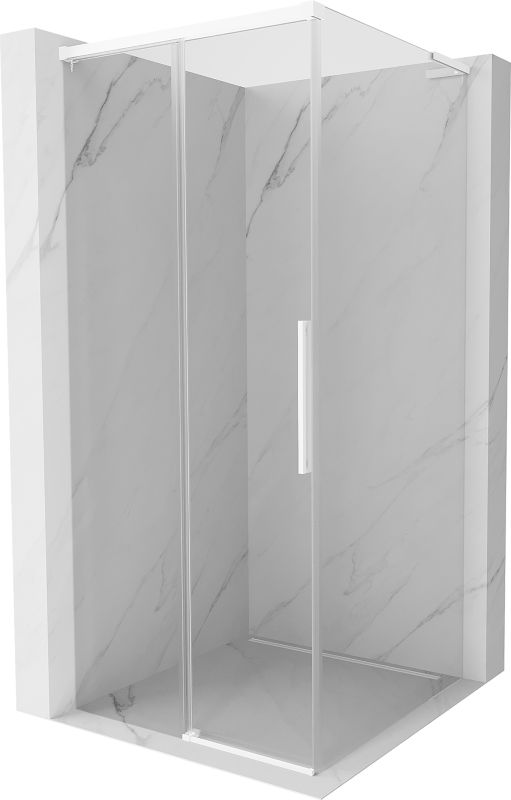 Kabina prysznicowa Mexen Rox L biała transparentna 120x120 cm 1 szt.