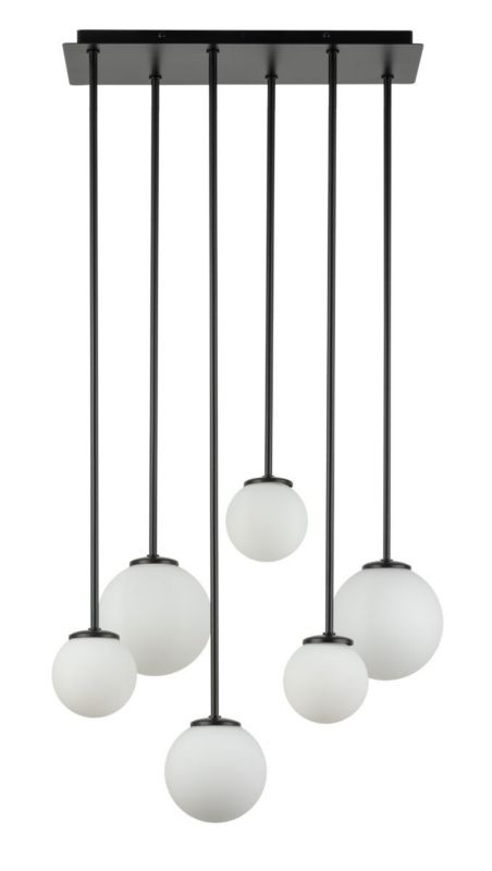 Lampa wisząca Sigma Lighting Tulia 4001 czarno-biała dekoracyjna 6xG9 x 1 szt.