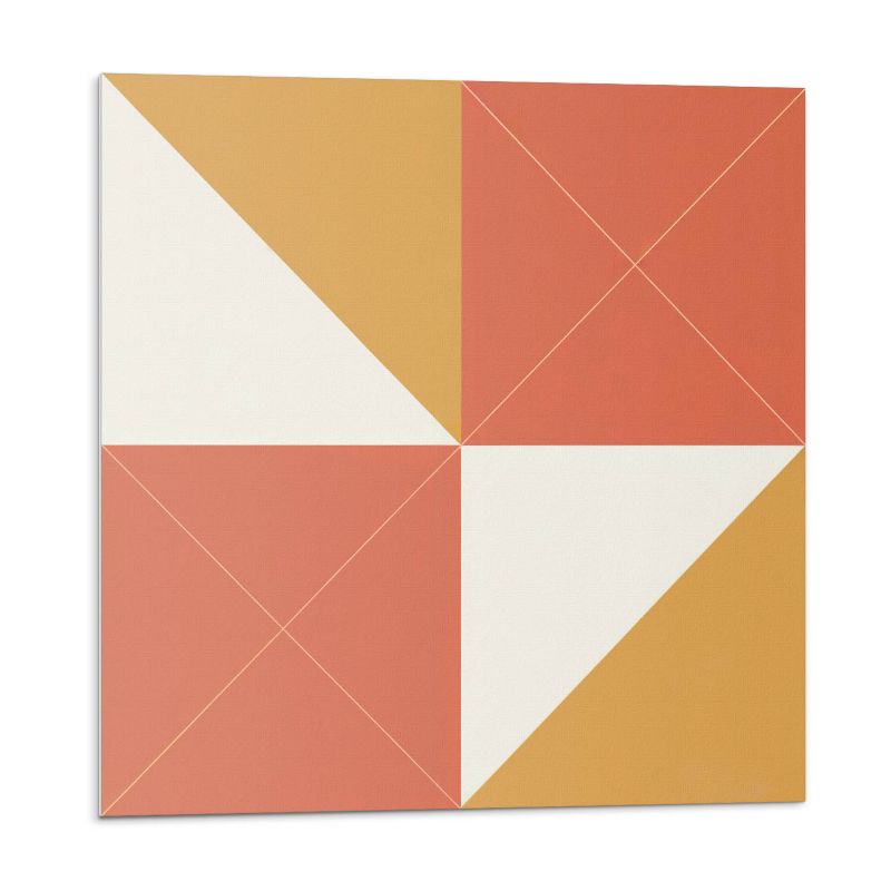 Kafelki samoprzylepne Wallfluent 50x50 cm Geometria w odcieniach ciepła 4 szt.