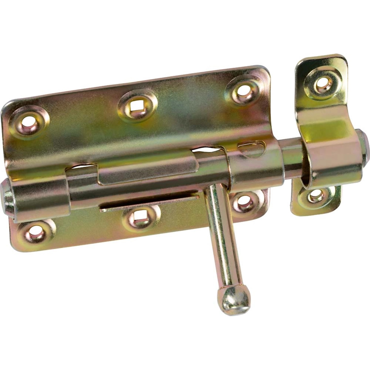 Zasuwa z ryglem okrągłym 100 mm x 70 mm ocynkowana na żółto