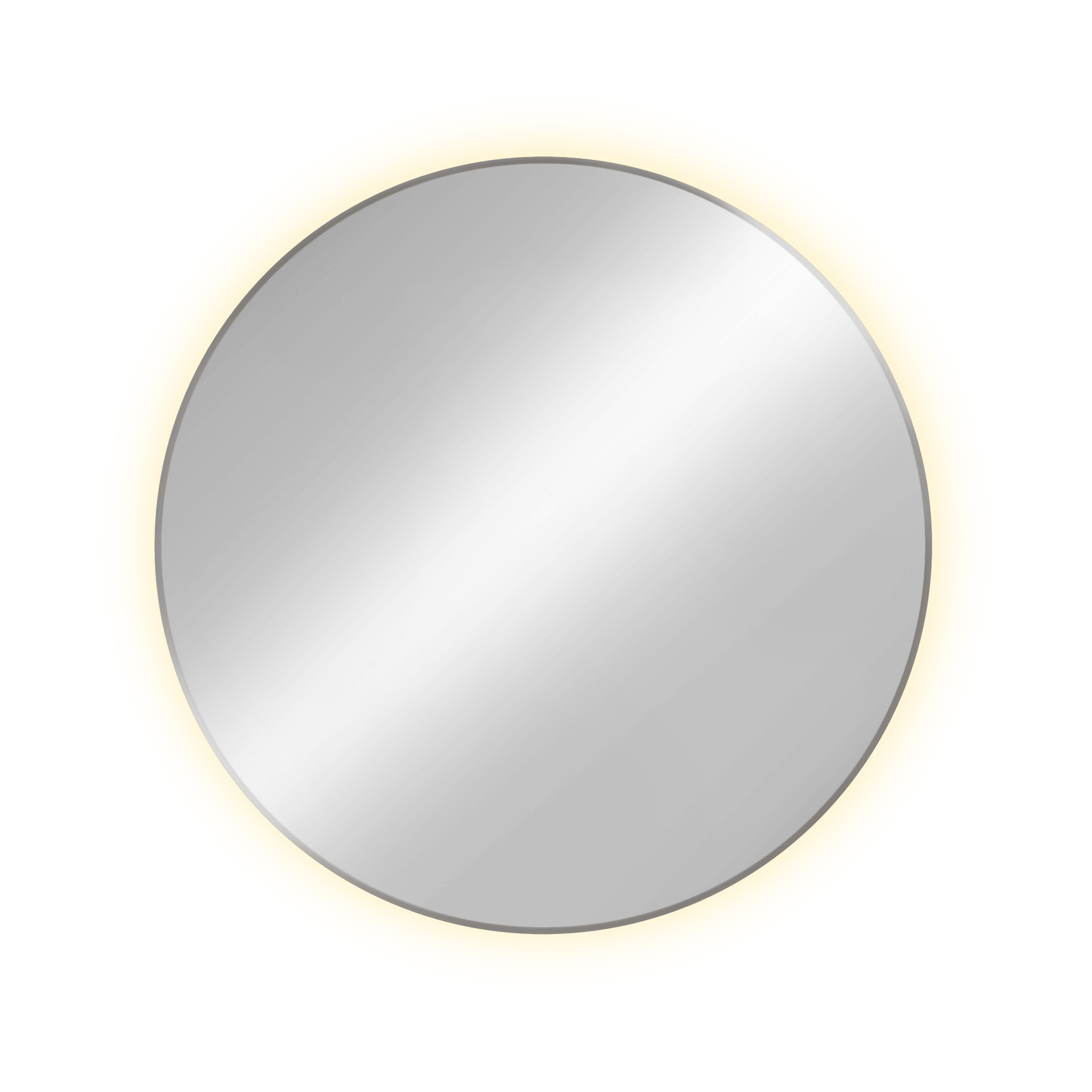 Baltica Design Tiny Border Bright lustro 50x50 cm srebrne barwa neutralna z włącznikiem bezdotykowym