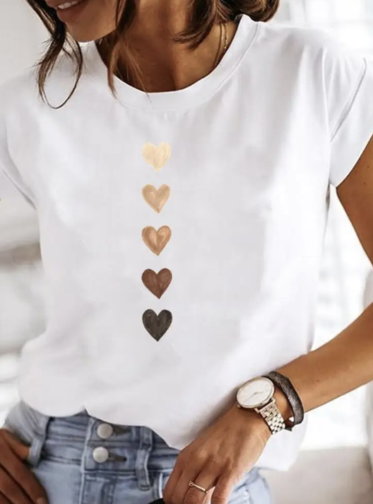 Bluzka damska t-shirt krótki rękaw L02