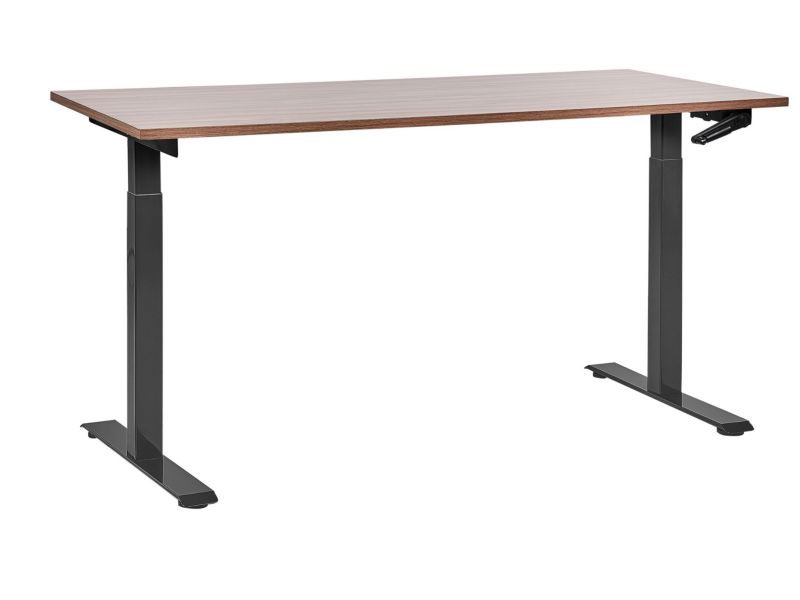 Biurko regulowane Manualny Ciemne drewno Destines 160 x 72 cm 1 szt.
