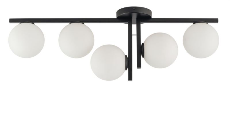 Lampa sufitowa wisząca Sigma Lighting Andy 5807 czarno-biała dekoracyjna 5xG9 x 1 szt.
