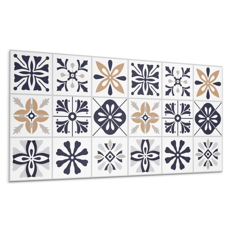 Panel samoprzylepny Wallfluent 120x60 cm Stylowe wzory w formie kafli 1 szt.