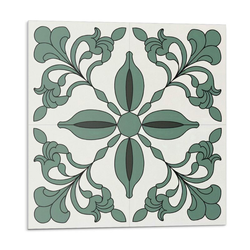 Kafelki samoprzylepne Wallfluent 50x50 cm Wytworny design roślinny 4 szt.