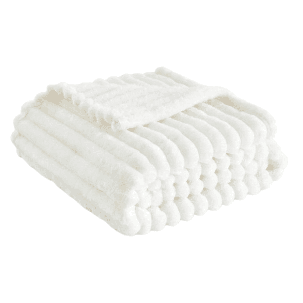 Pluszowy kocyk cozy white 70x100 cm NS