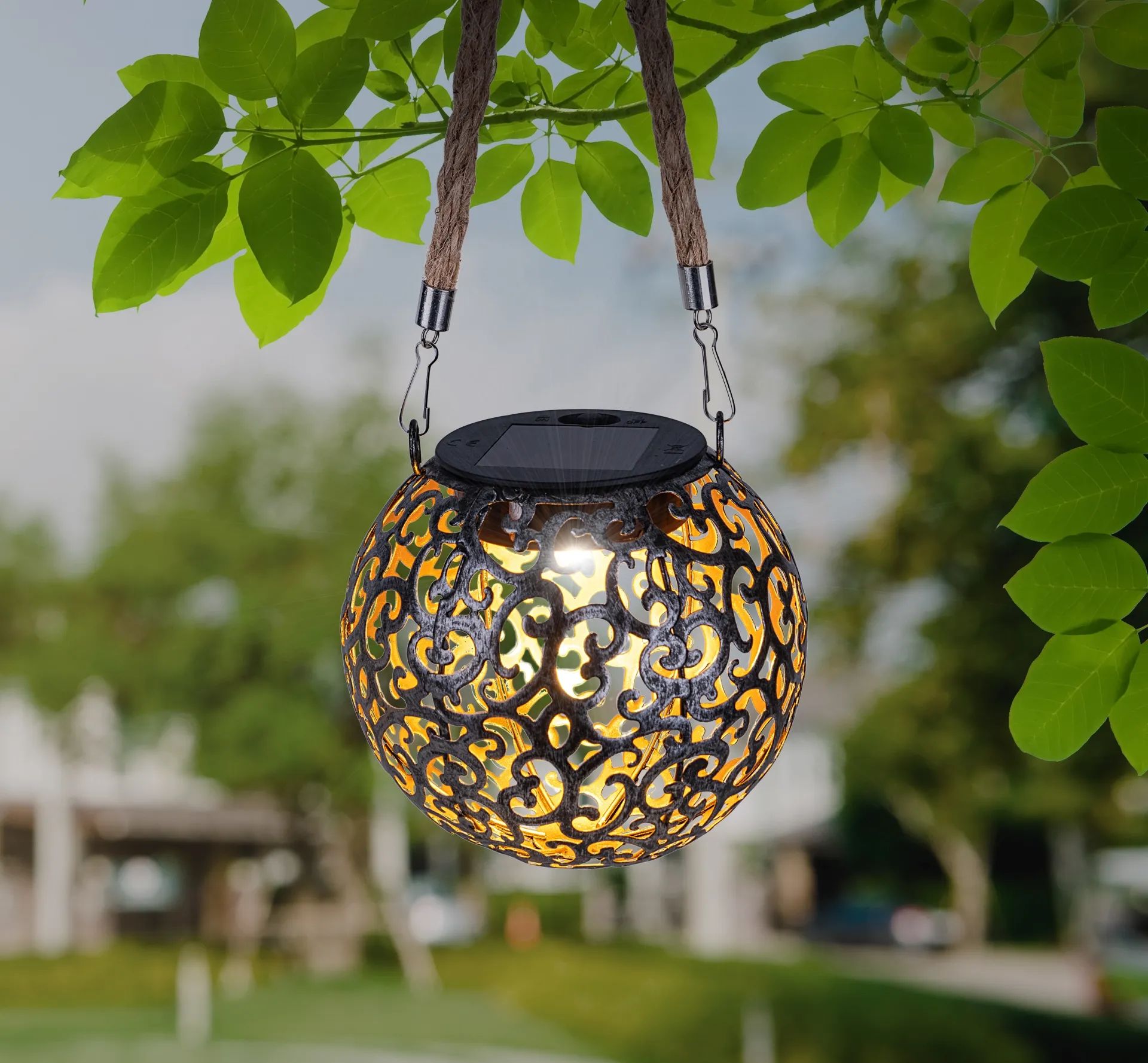 Globo Lighting Solar lampa solarna wisząca 1x0,06 W czarny 36744