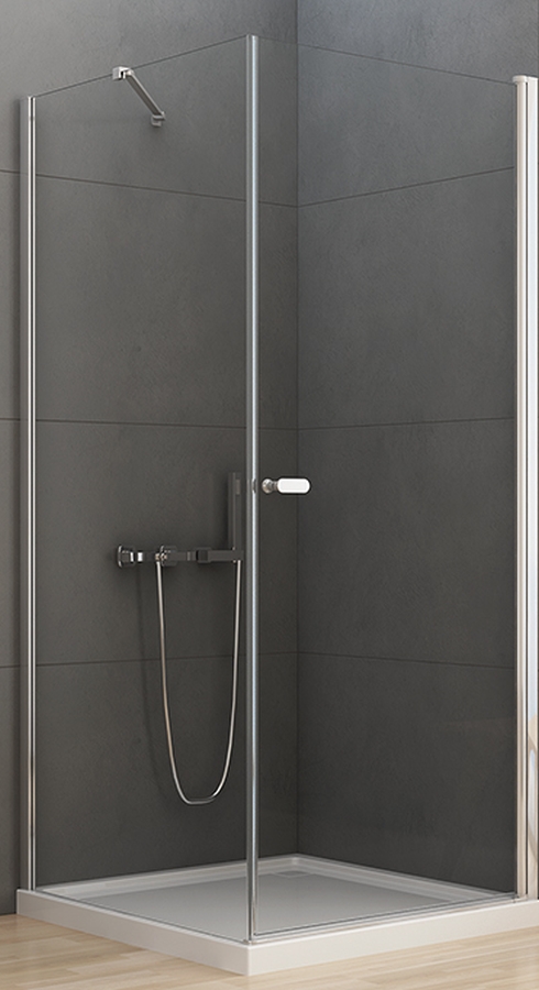 New Trendy New Soleo kabina prysznicowa 90x100 cm prostokątna chrom/szkło przezroczyste D-0141A/D-0089B
