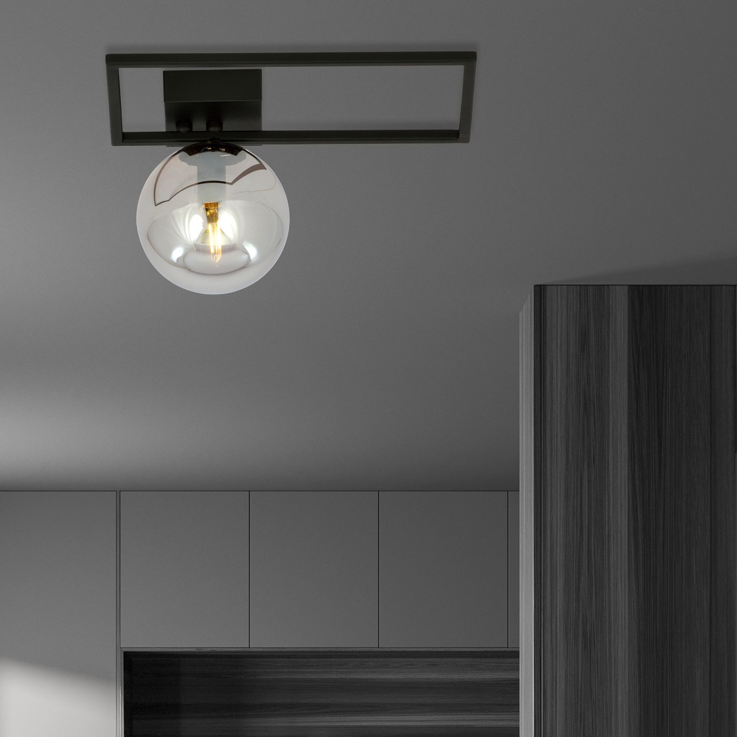 Emibig Imago lampa podsufitowa 1x10 W czarna-grafitowa 1131/1D
