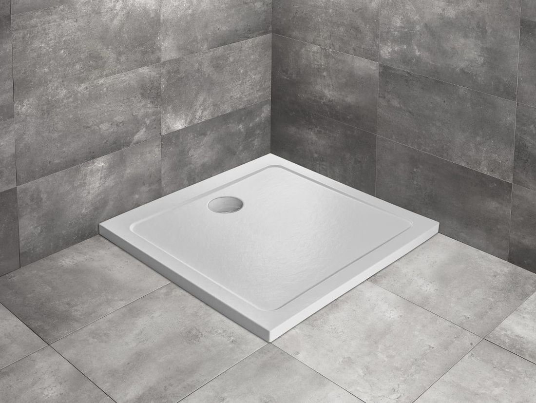Radaway Doros C brodzik kwadratowy 90 cm stone biały SDRC9090-01-04S