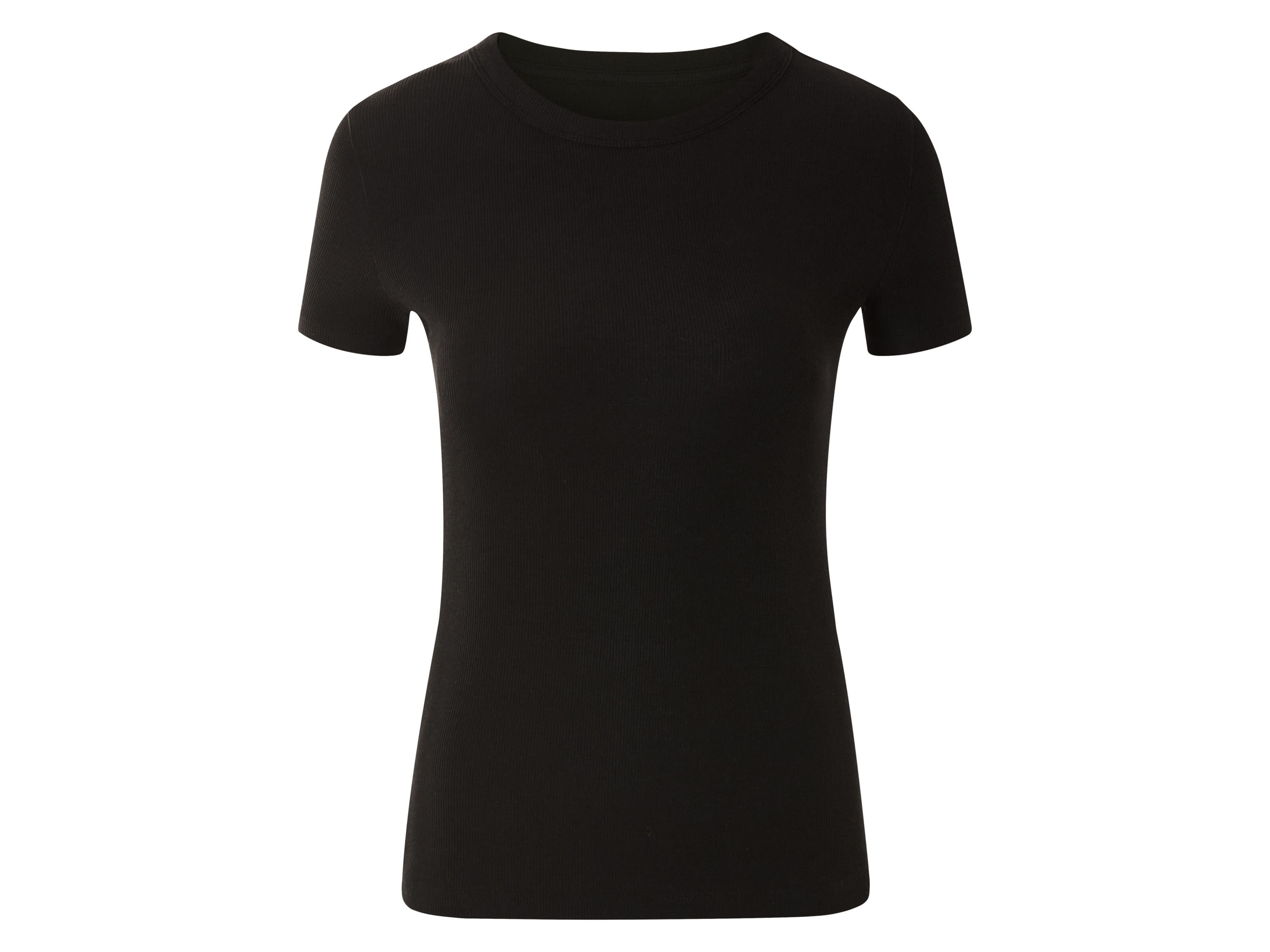 esmara T-shirt damski z dzianiny Czarny, M40/42