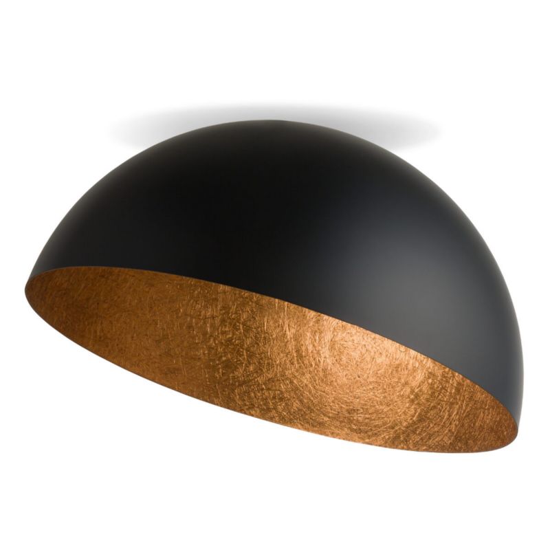 Lampa sufitowa wisząca Sigma Lighting Sfera 1529 czarna-miedziana dekoracyjna 1xE27 x 1 szt.