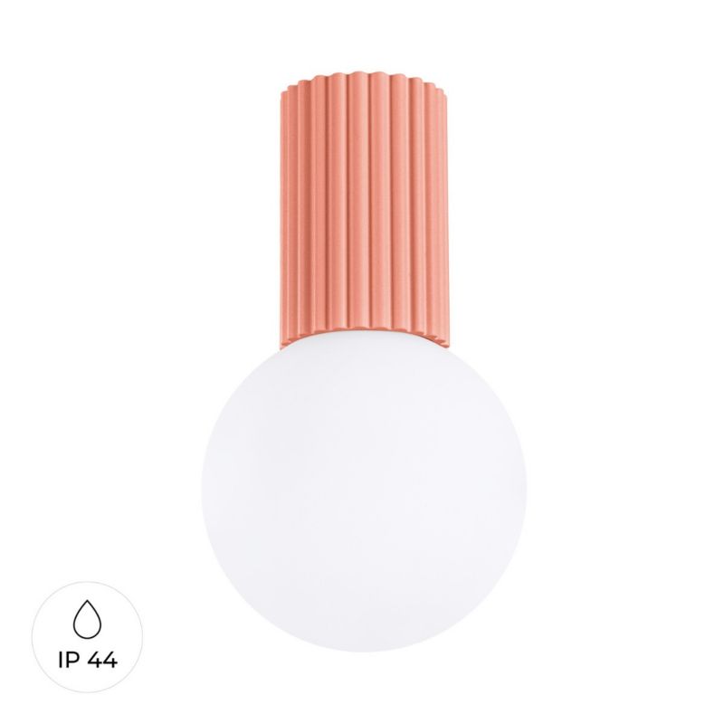 Reflektor sufitowy Sollux Lighting Halo brzoskwiniowo-biały do łazienki 1 x G9 x IP44 wym: 21 x 12 x 12 cm - 1 szt.