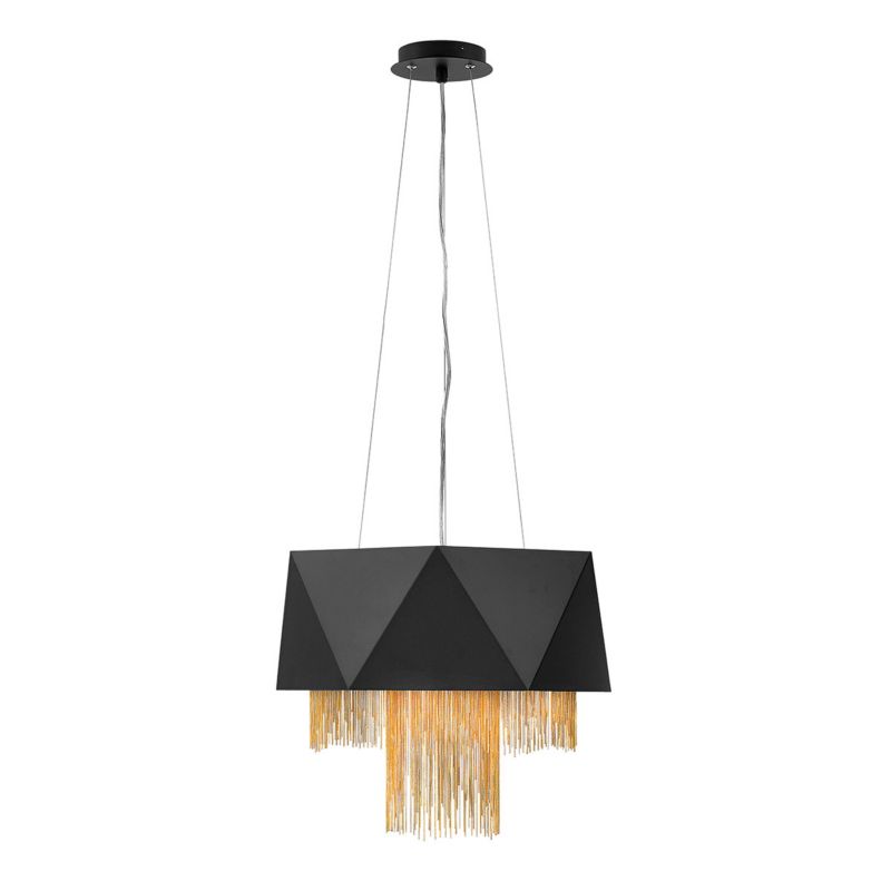 Lampa wisząca Hinkley Zuma 5814 satynowa czerń-złota nowoczesna 6xE27 x 60W 1 szt.