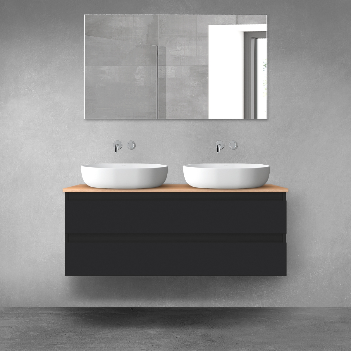 Oltens Vernal szafka 120 cm podumywalkowa wisząca czarny mat 60019300 - Wysyłka w 24h