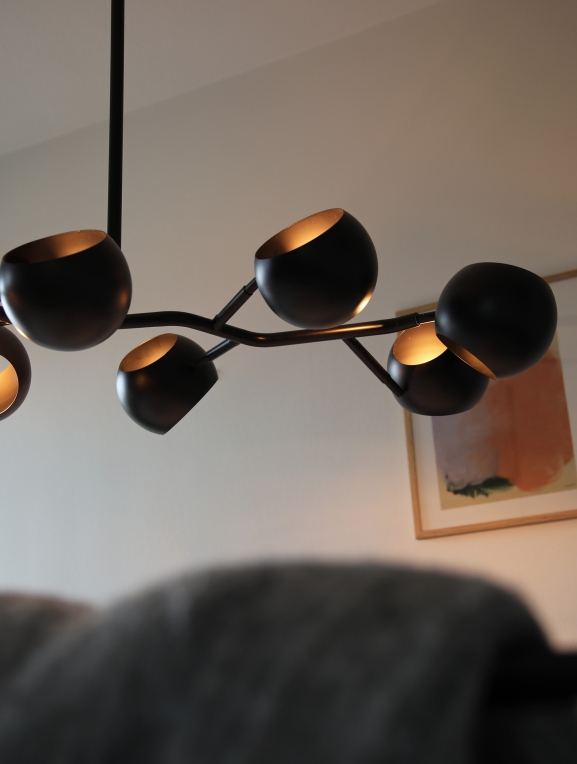 Markslöjd Cupolo lampa wisząca 7x40 W czarna 108860