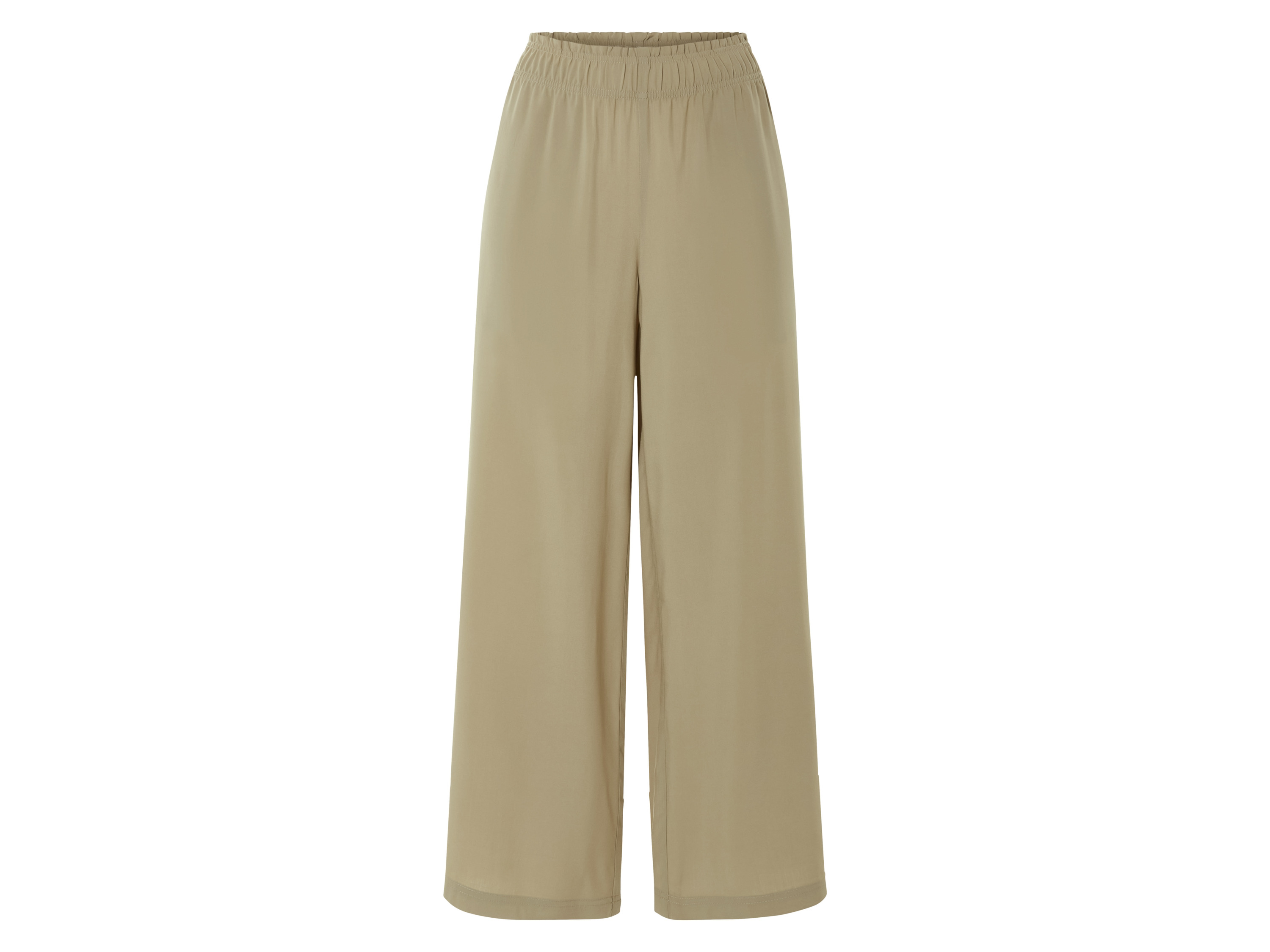 esmara Spodnie wide leg damskie z wiskozy Oliwkowy, S36/38