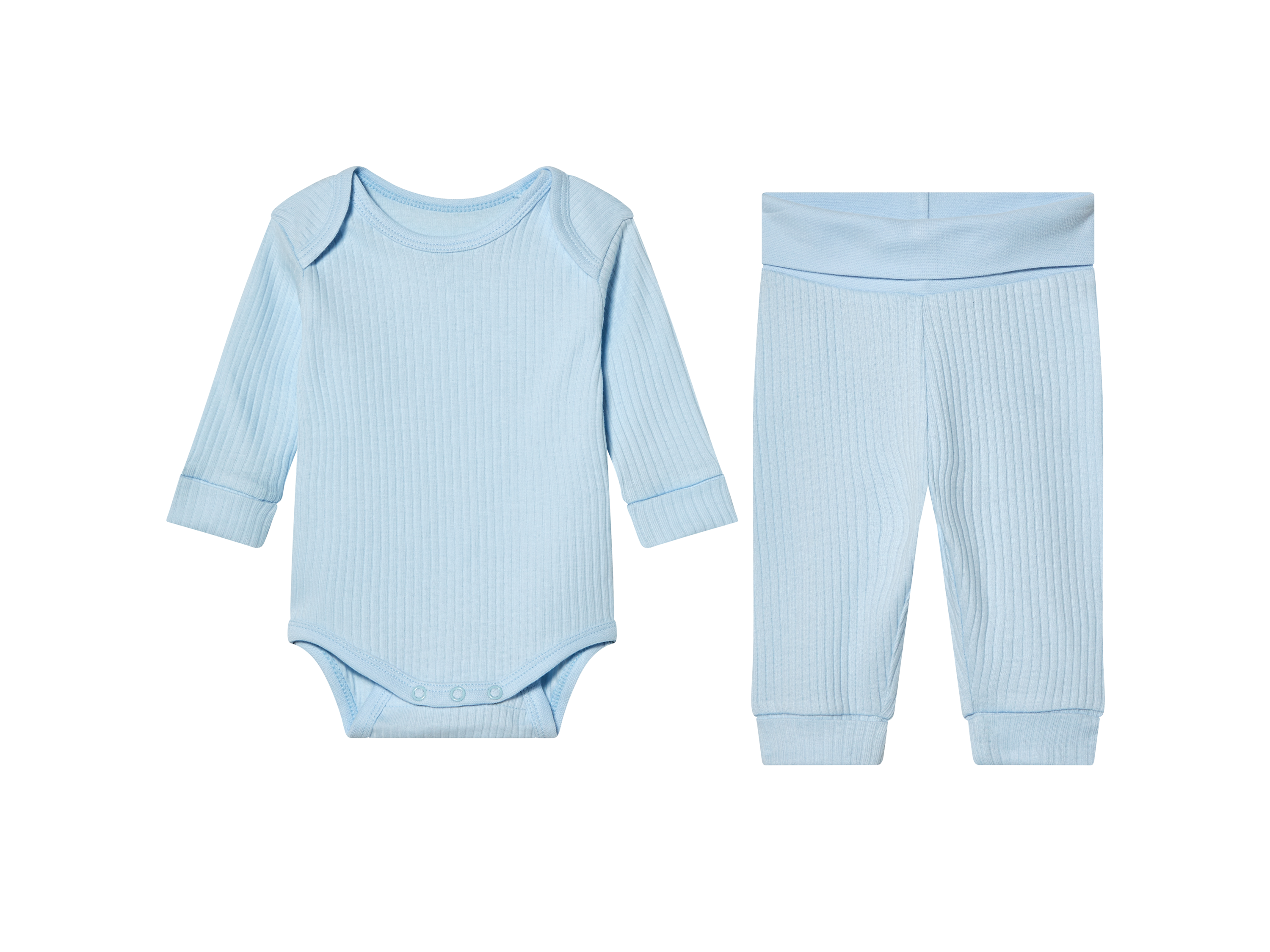 lupilu Komplet niemowlęcy body + spodenki, 2 elementy Niebieski, 74/80